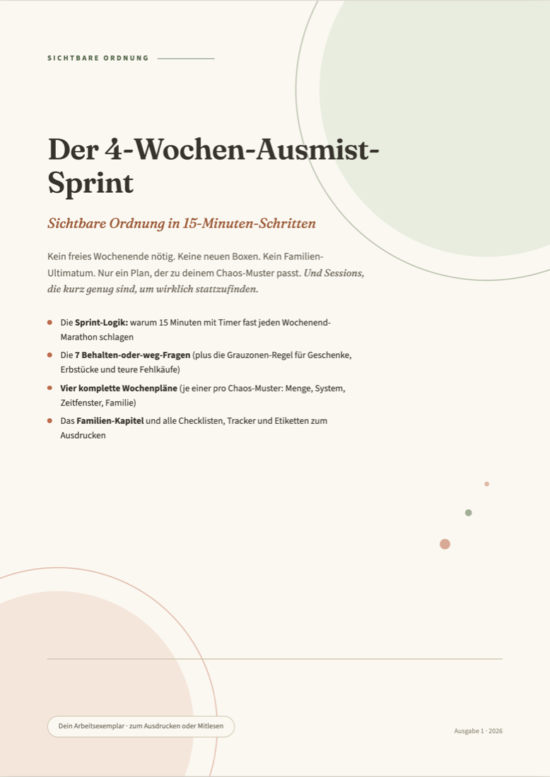 Cover des 4-Wochen-Ausmist-Sprints